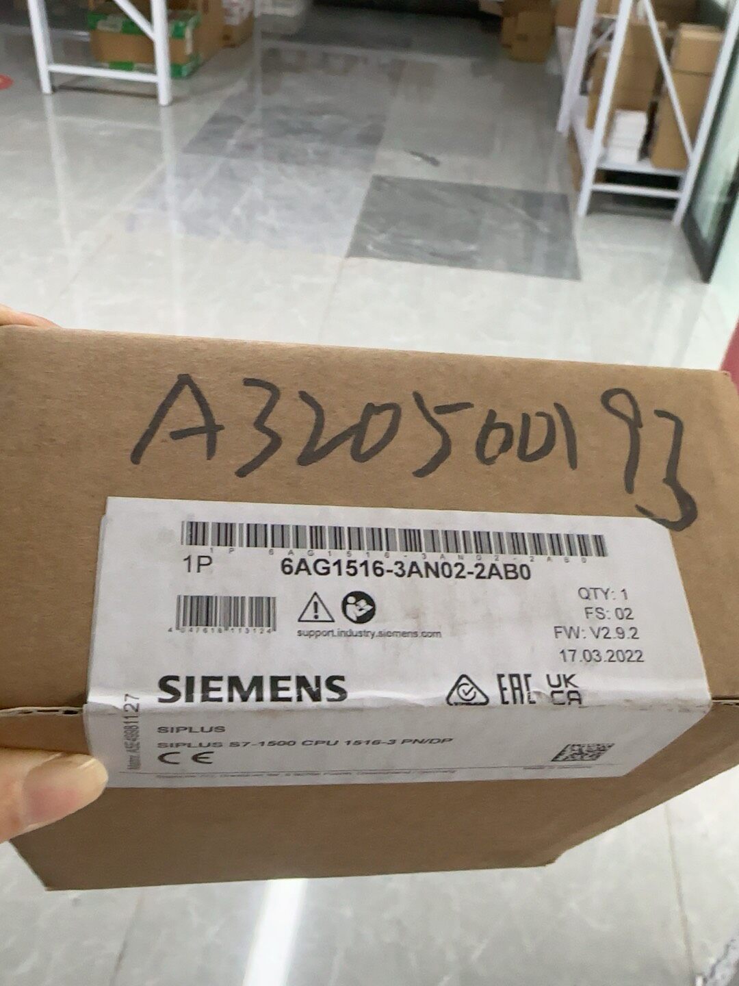 Siemens 6AG1516-3AN02-2AB0 SIMATIC S7-1500