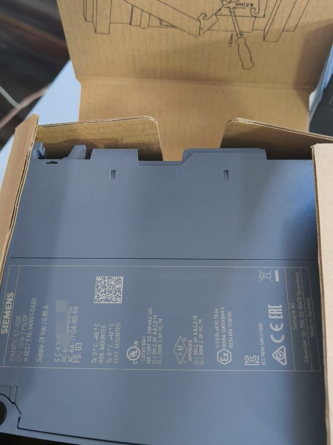 Siemens 6ES7516-3AN01-0AB0 CPU 1516-3 SIMATIC S7-1500 Центральный процессор 4
