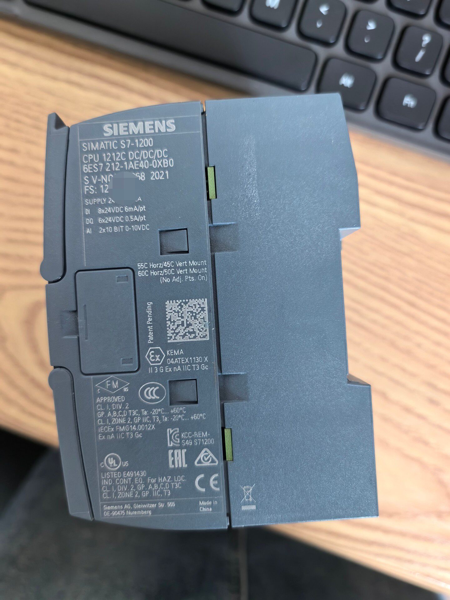 Siemens 6ES7212-1AE40-0XB0 CPU 1212C SIMATIC S7-1200 Центральный процессор
