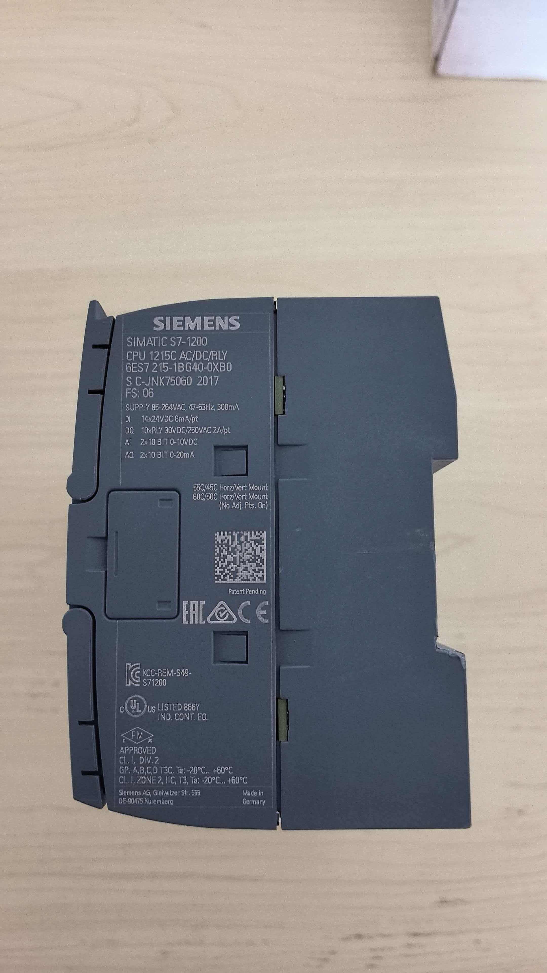 Siemens 6ES7215-1BG40-0XB0 CPU 1215C SIMATIC S7-1200 Центральный процессор 2