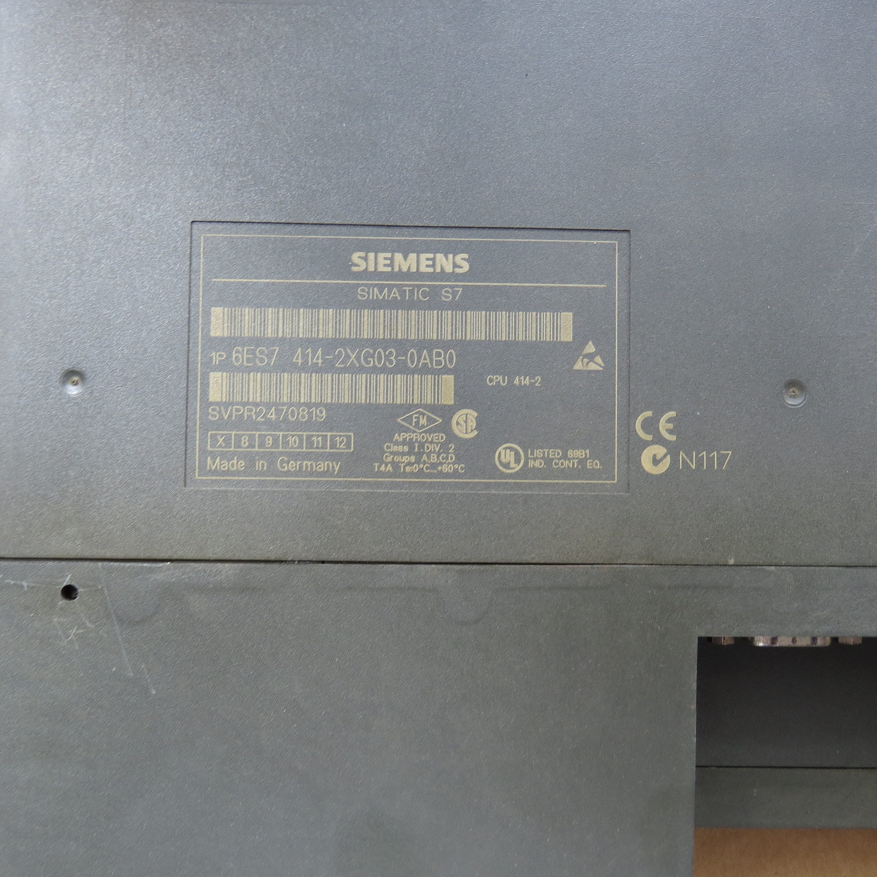 Siemens 6ES7414-2XG03-0AB0 CPU 414-2 SIMATIC S7-400 Центральный процессор 5