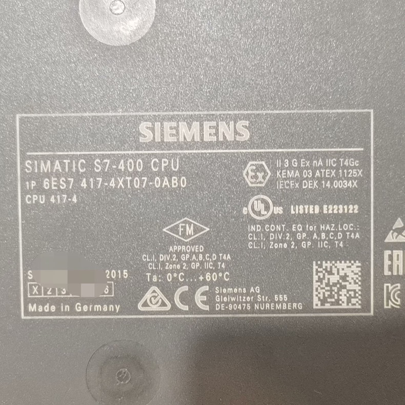 Siemens 6ES7417-4XT07-0AB0 CPU 417-4 SIMATIC S7-400 Центральный процессор