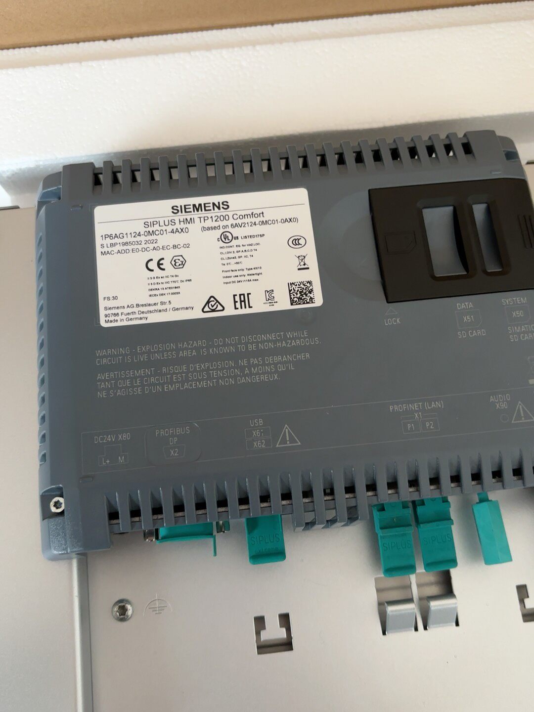 Siemens 6AG1124-0MC01-4AX0 TP1200 Панель оператора 3