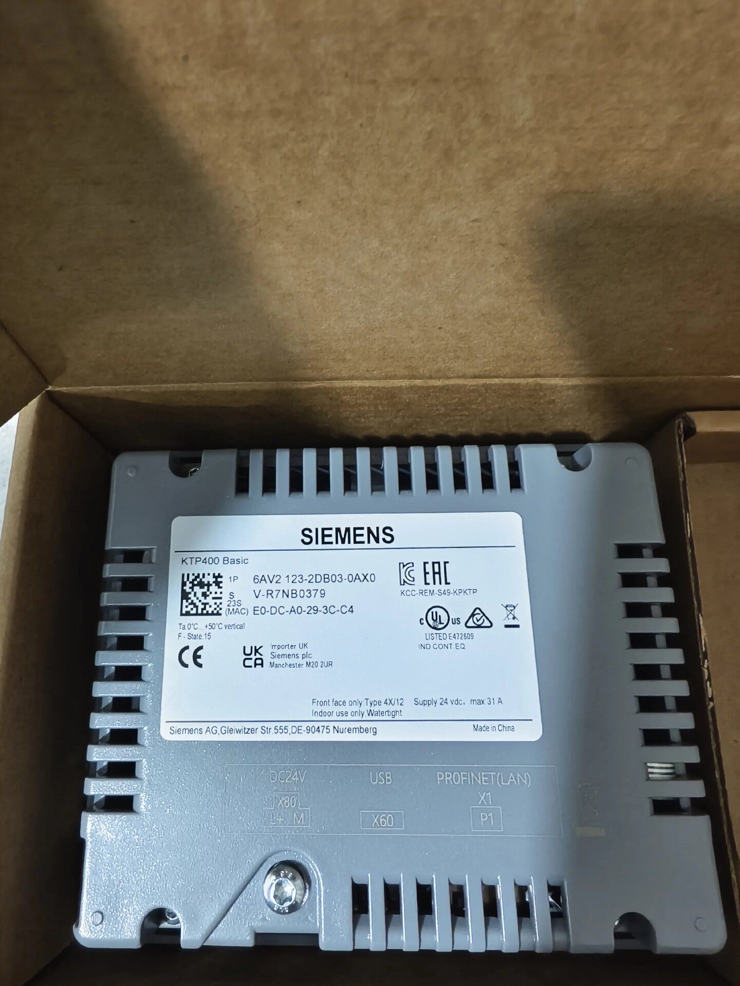Siemens 6AV2123-2DB03-0AX0 KTP400 simatic hmi 2