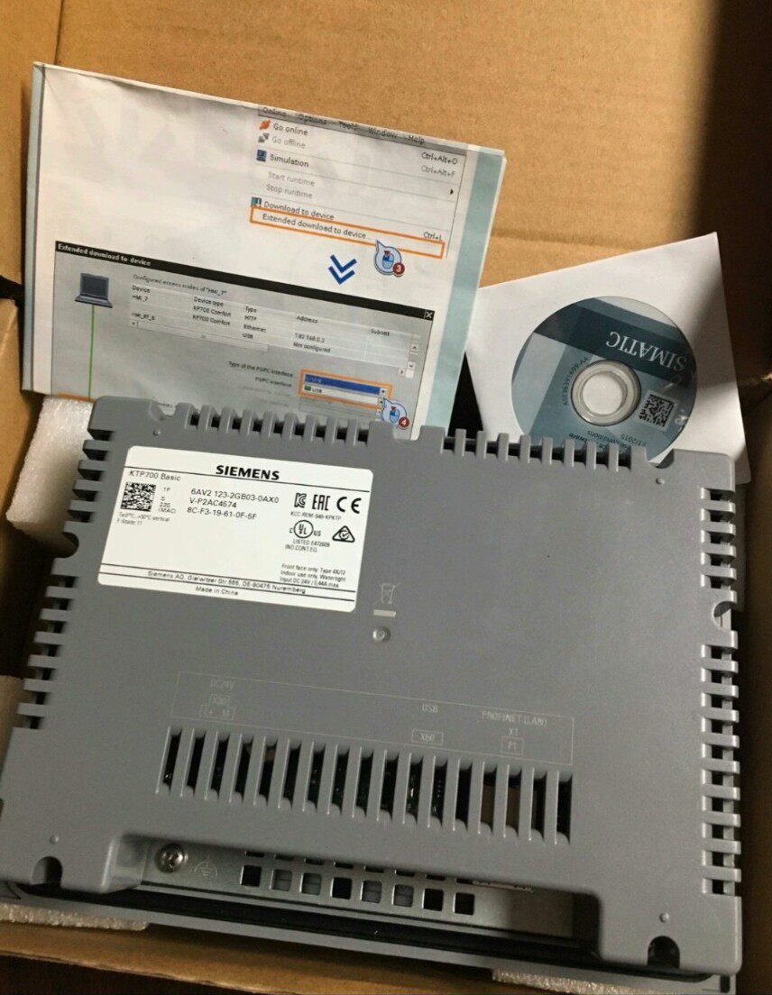 Siemens 6AV2123-2GB03-0AX0 KTP700 simatic hmi 2
