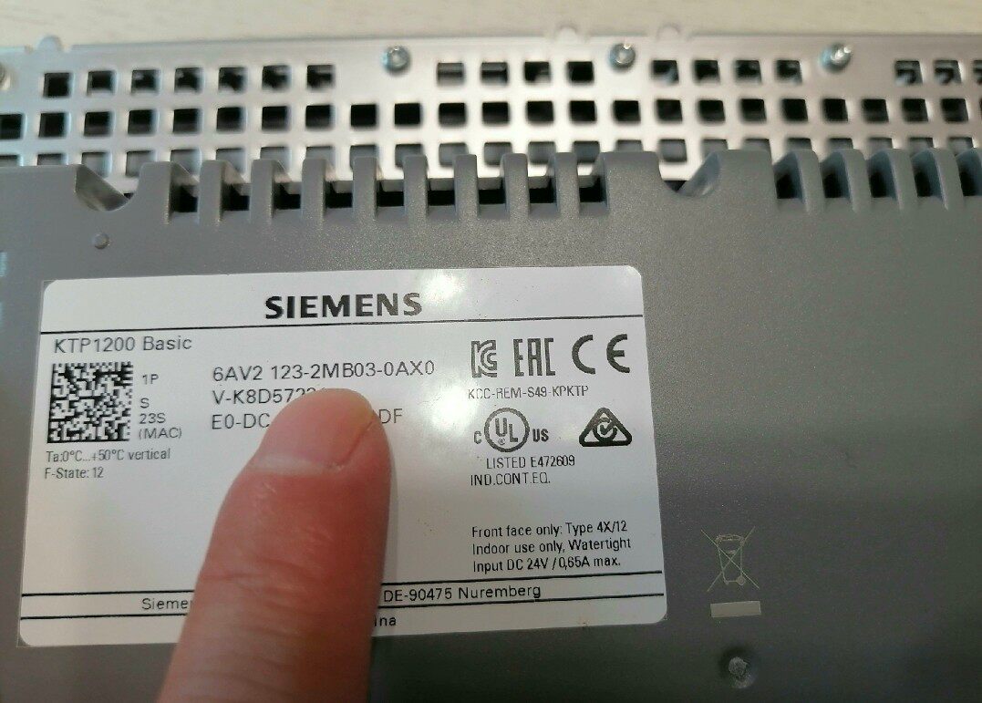 Siemens 6AV2123-2MB03-0AX0 KTP1200 simatic hmi 4