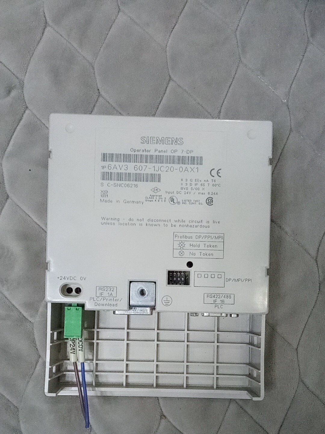 Siemens 6AV3607-1JC20-0AX1 OP7 Текстовая панель оператора 6