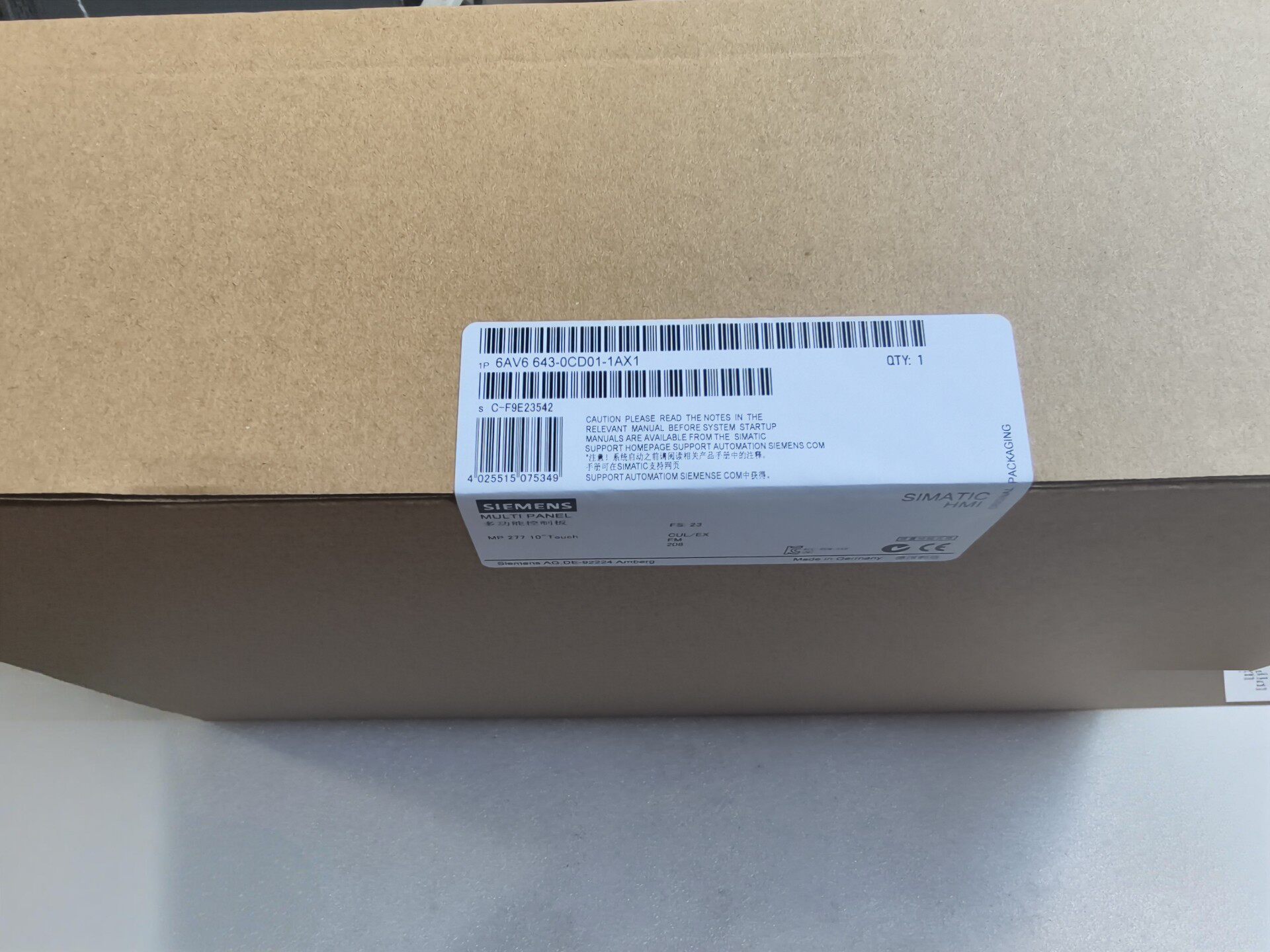 Siemens 6AV6643-0CD01-1AX1 MP277 Мультипанель оператора 6