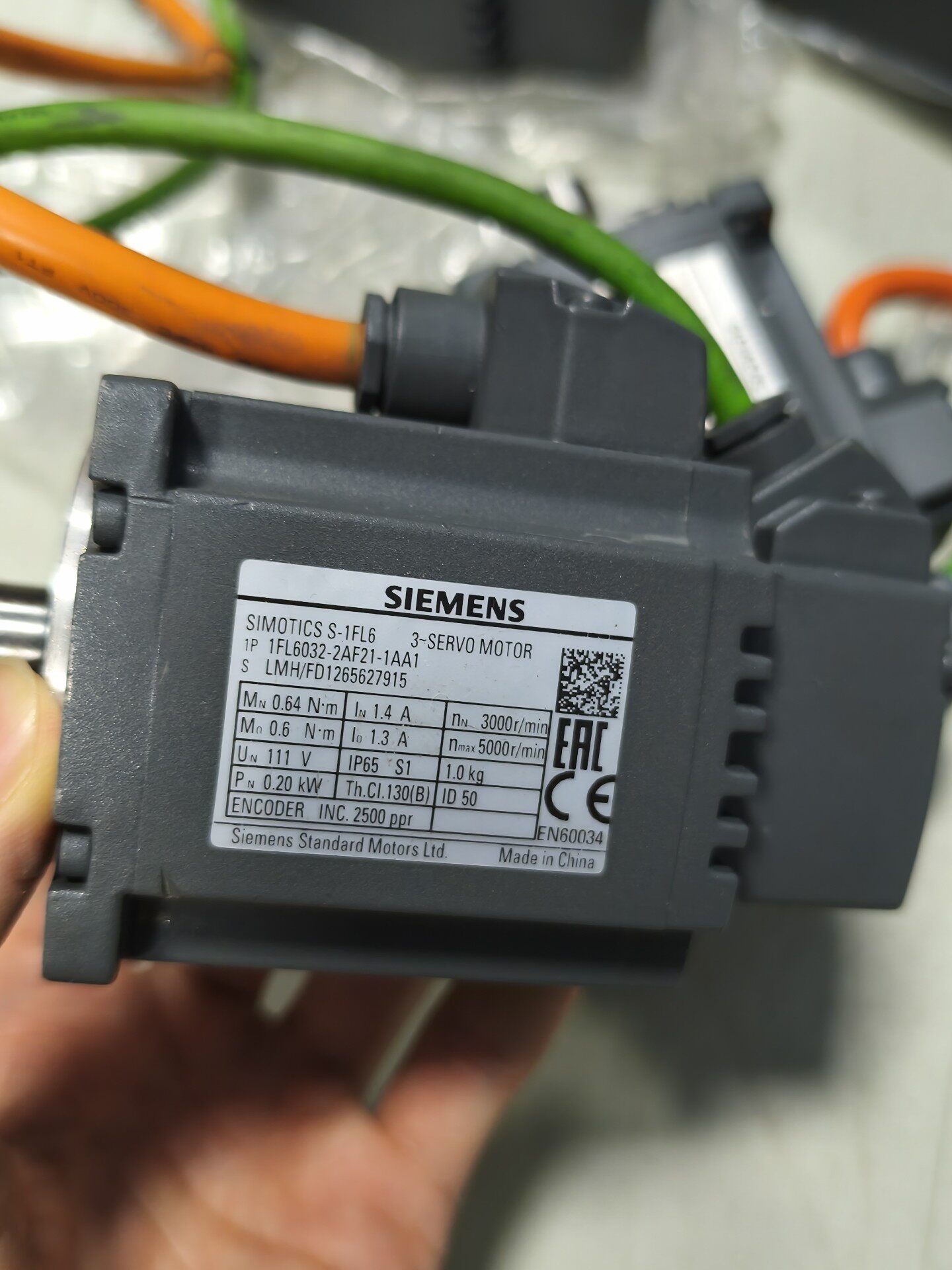 Siemens 1FL6032-2AF21-1AA1 SIMOTICS S-1FL6 Сервомотор
