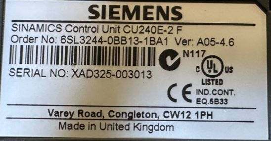 Siemens 6SL3244-0BB13-1BA1 CU240E-2 F Блок управления 4