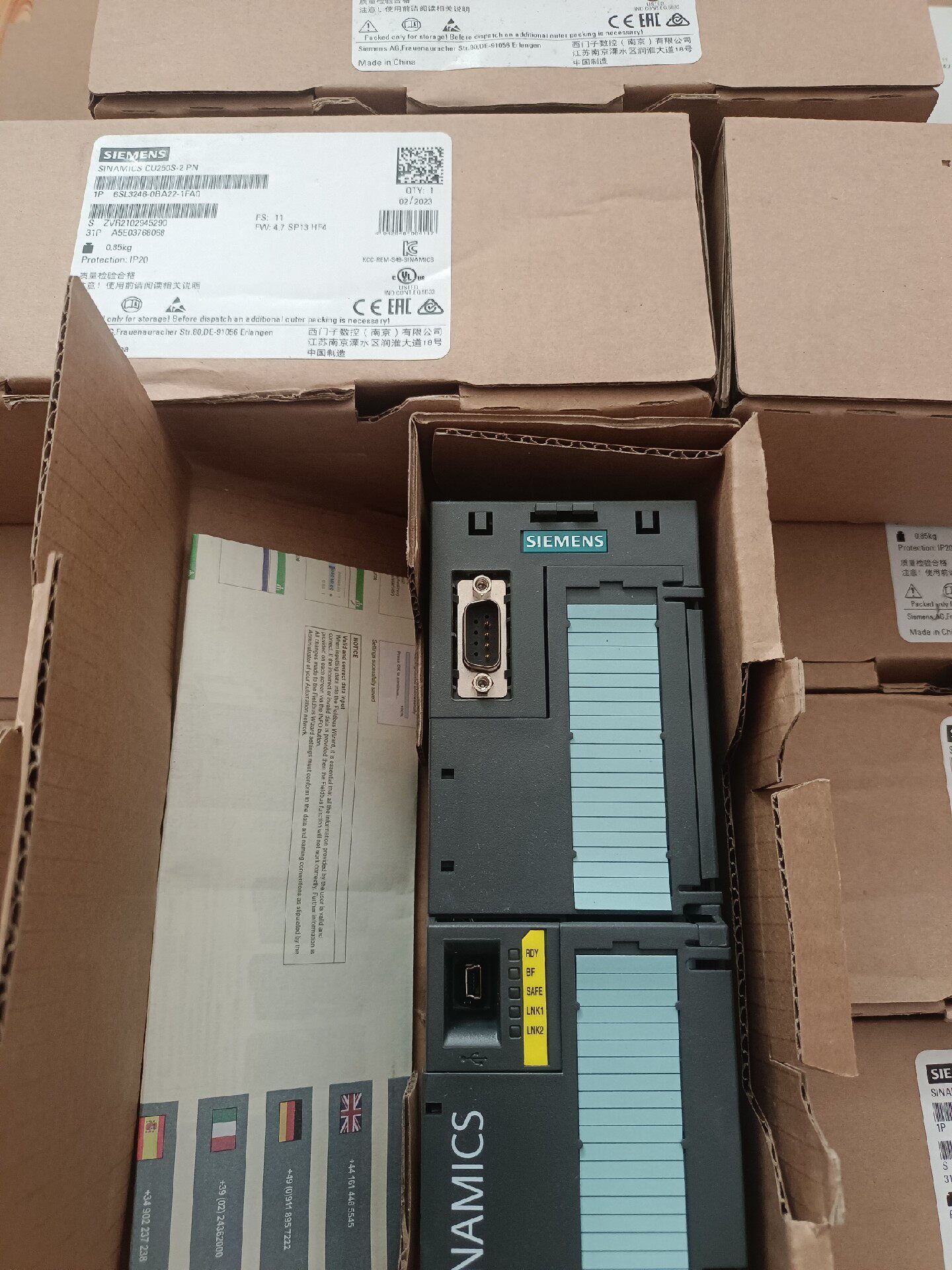 Siemens 6SL3246-0BA22-1FA0 CU250S-2 Блок управления