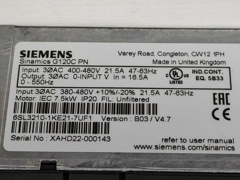 Siemens 6SL3210-1KE21-7UF1 G120C PN Преобразователь частоты 2