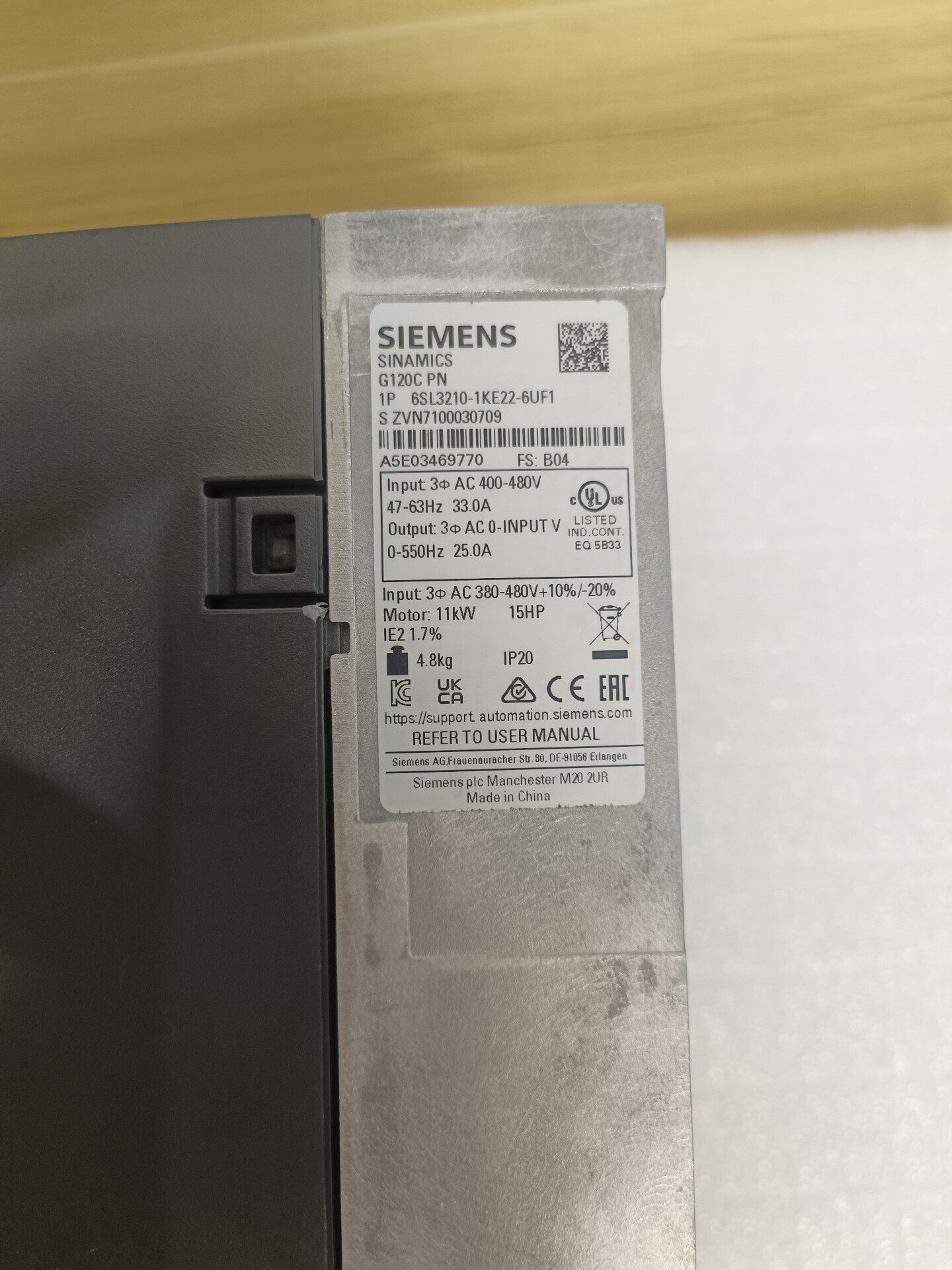 Siemens 6SL3210-1KE22-6UF1 G120C PN Преобразователь частоты 3