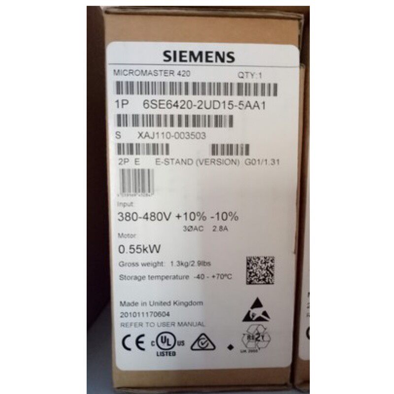 Siemens 6SE6420-2UC15-5AA1 MICROMASTER 420 Преобразователь частоты