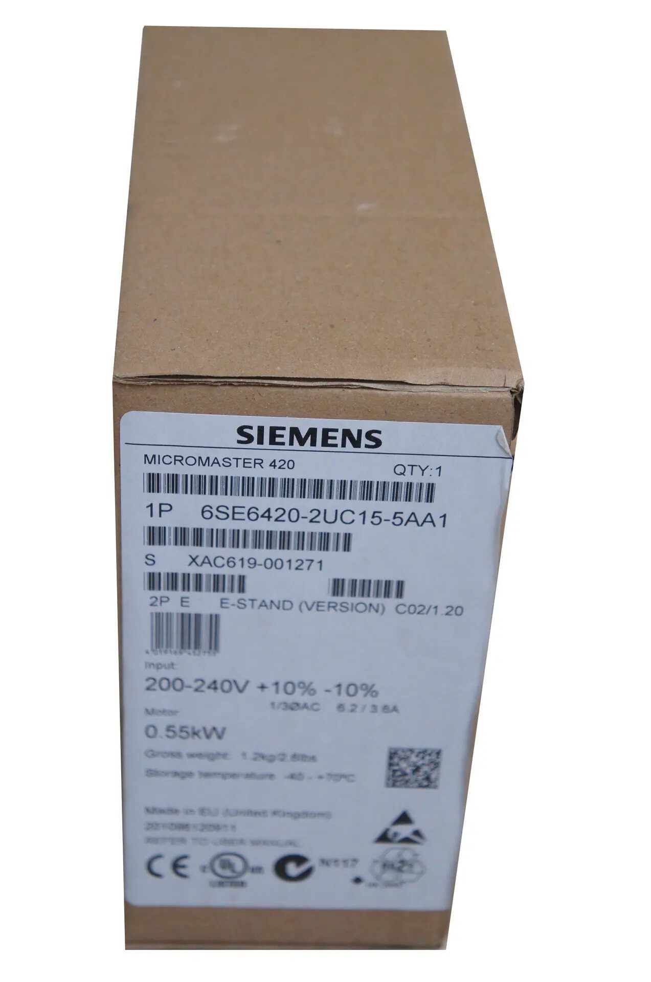 Siemens 6SE6420-2UC15-5AA1 MICROMASTER 420 Преобразователь частоты 2
