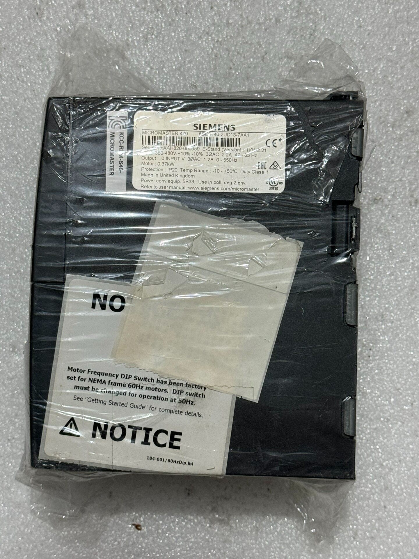 Siemens 6SE6440-2UD13-7AA1 MICROMASTER 440 Преобразователь частоты 3