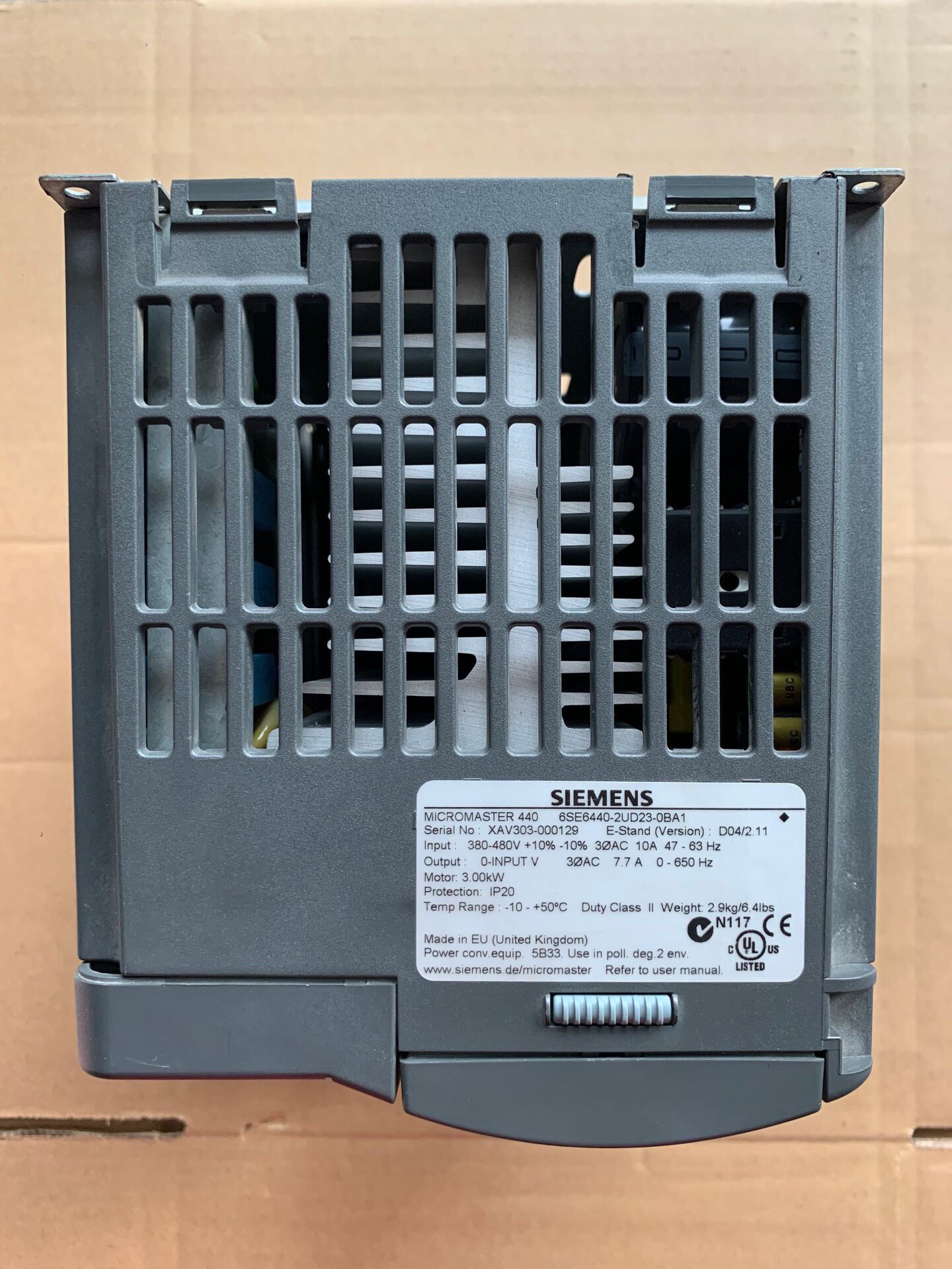 Siemens 6SE6440-2UD23-0BA1 MICROMASTER 440 Преобразователь частоты 5