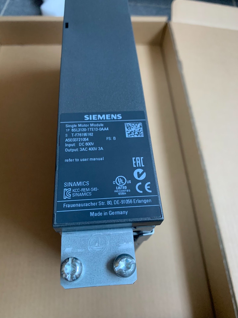 Siemens 6SL3120-1TE13-0AA4 SINAMICS S120 Сервопривод