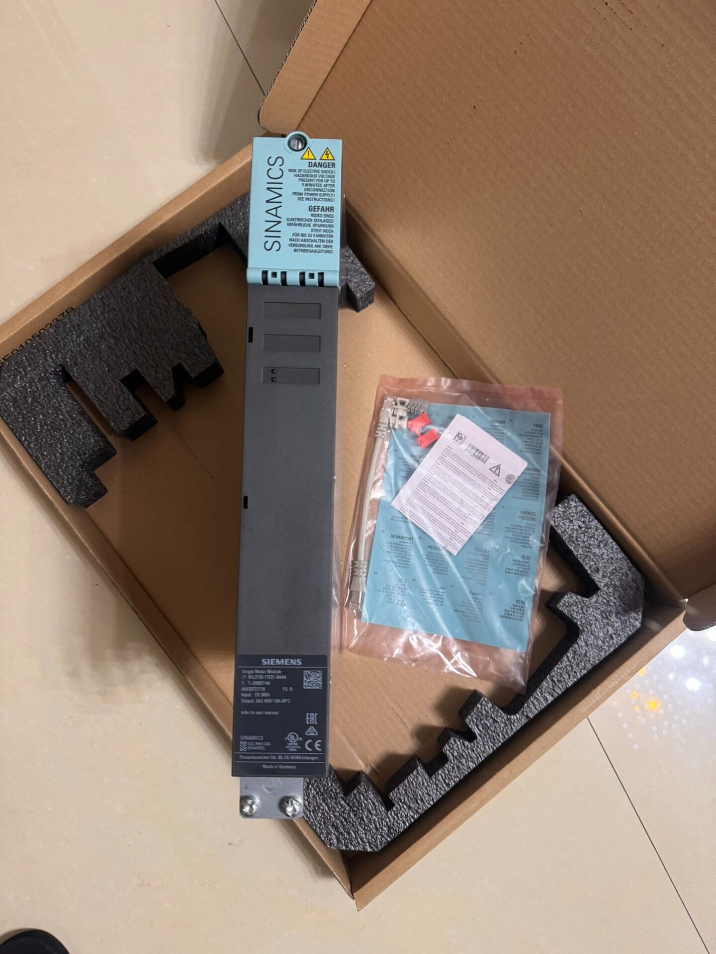 Siemens 6SL3120-1TE15-0AA4 SINAMICS S120 Сервопривод