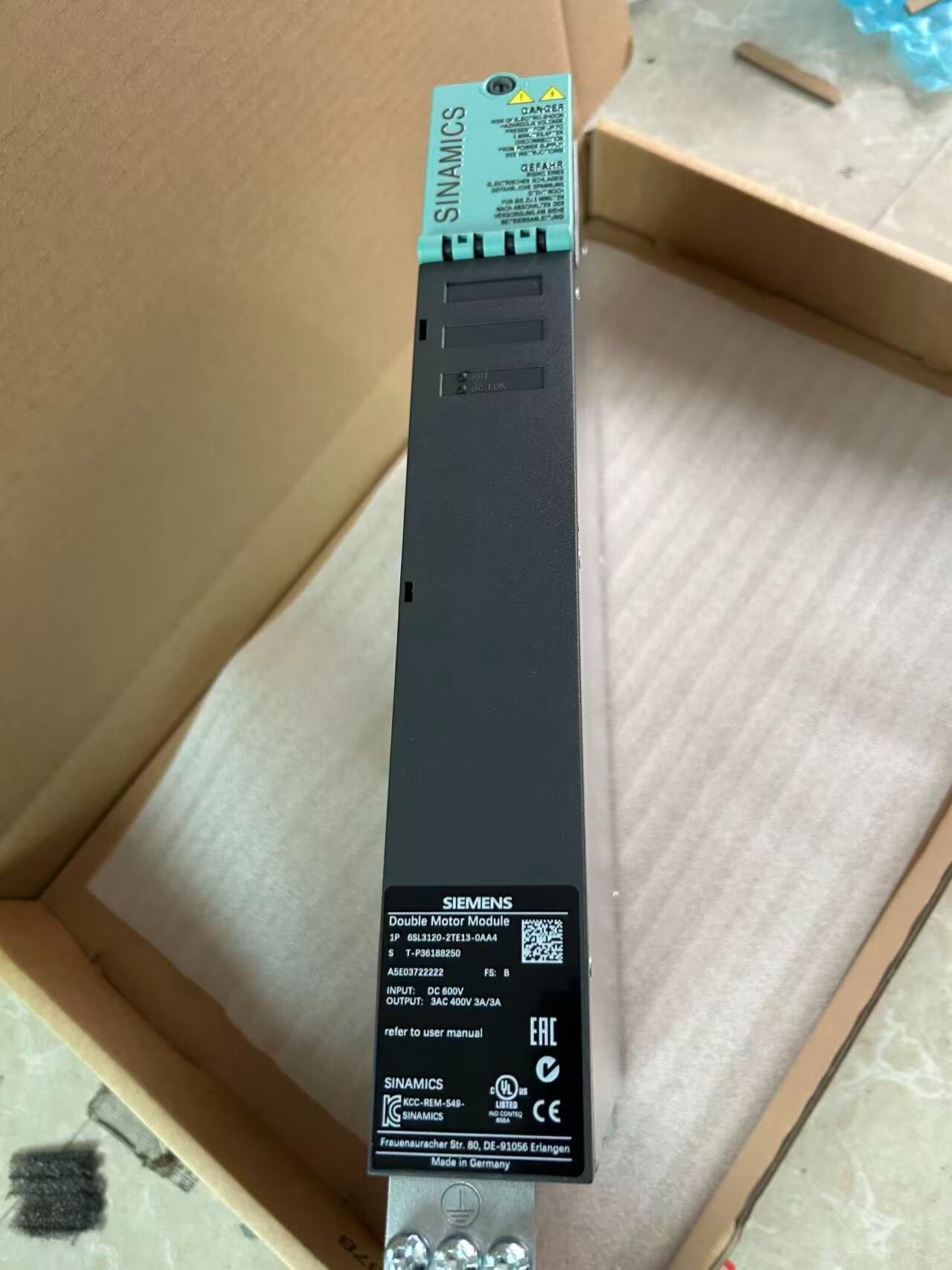 Siemens 6SL3120-2TE13-0AA4 SINAMICS S120 Сервопривод