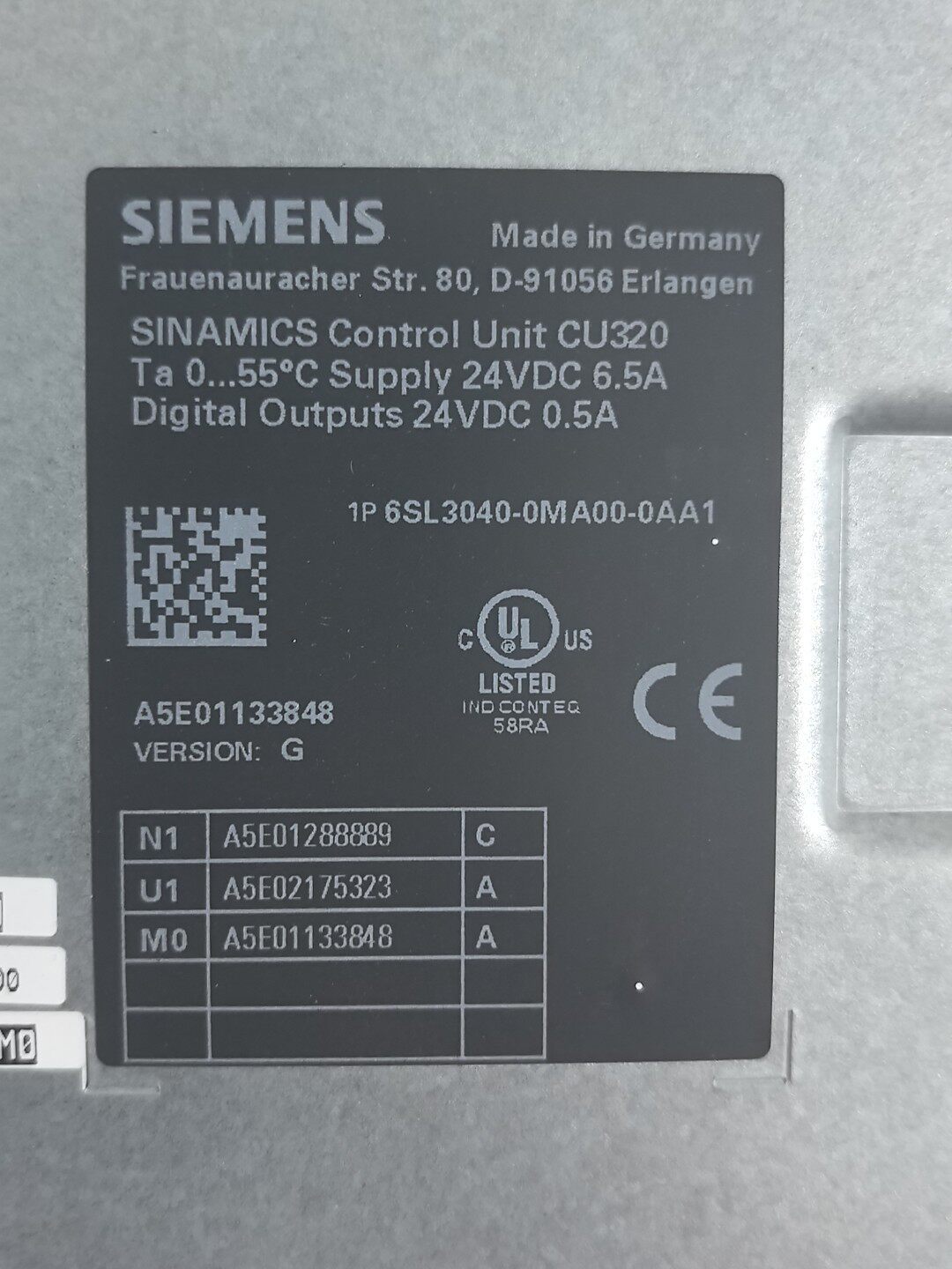 Siemens 6SL3040-0MA00-0AA1 SINAMICS S120 Сервопривод