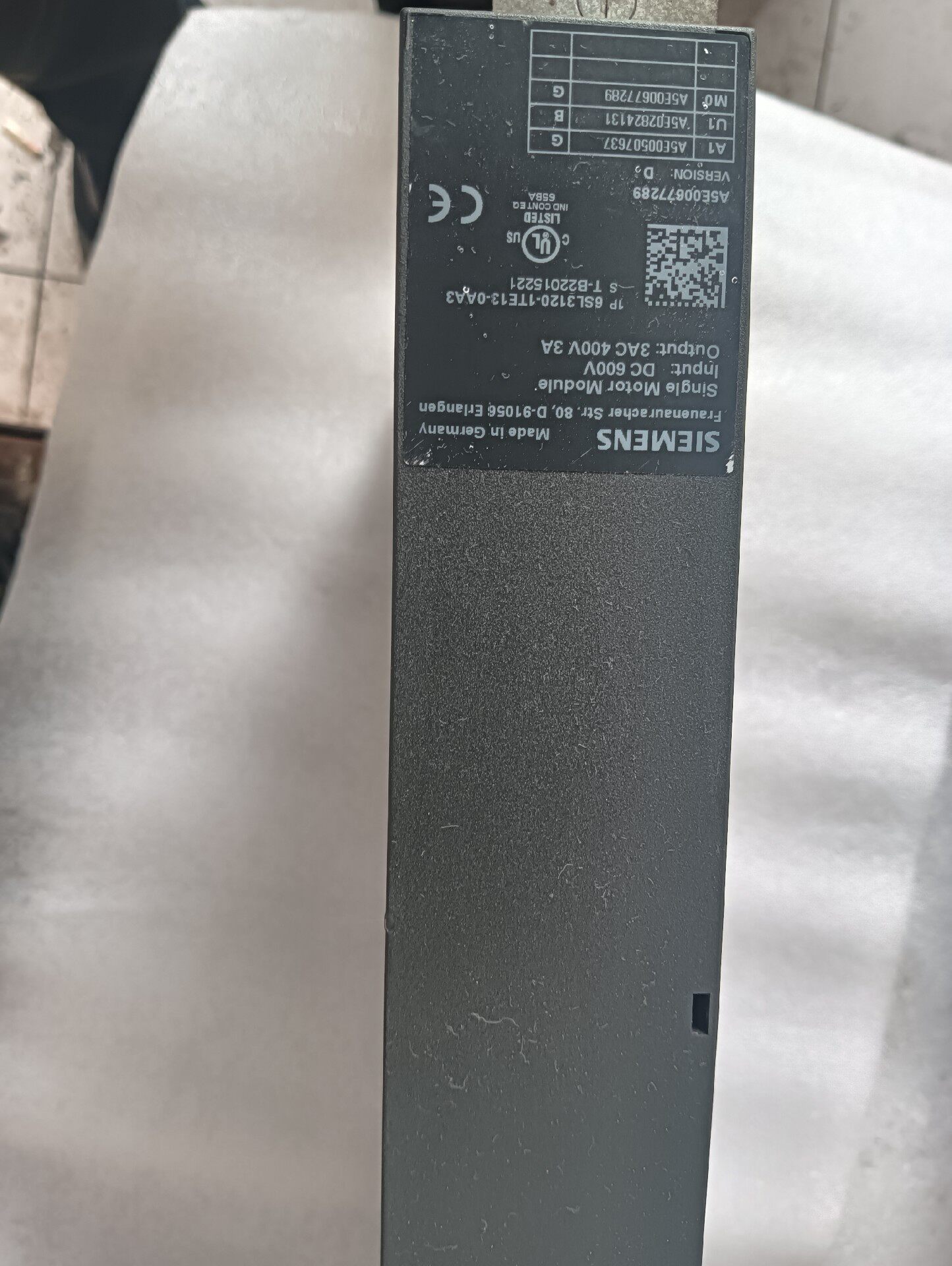 Siemens 6SL3120-1TE13-0AA3 SINAMICS S120 Сервопривод