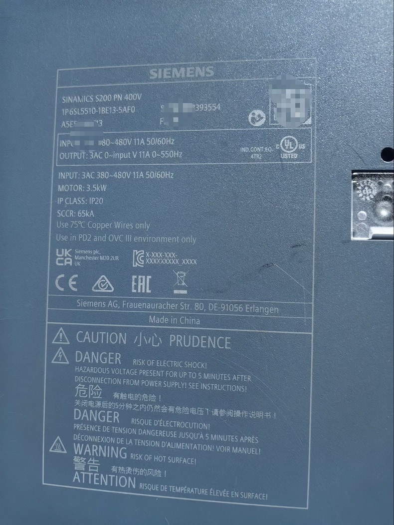 Siemens 6SL5510-1BE13-5AF0 SINAMICS S200 Сервопривод 3