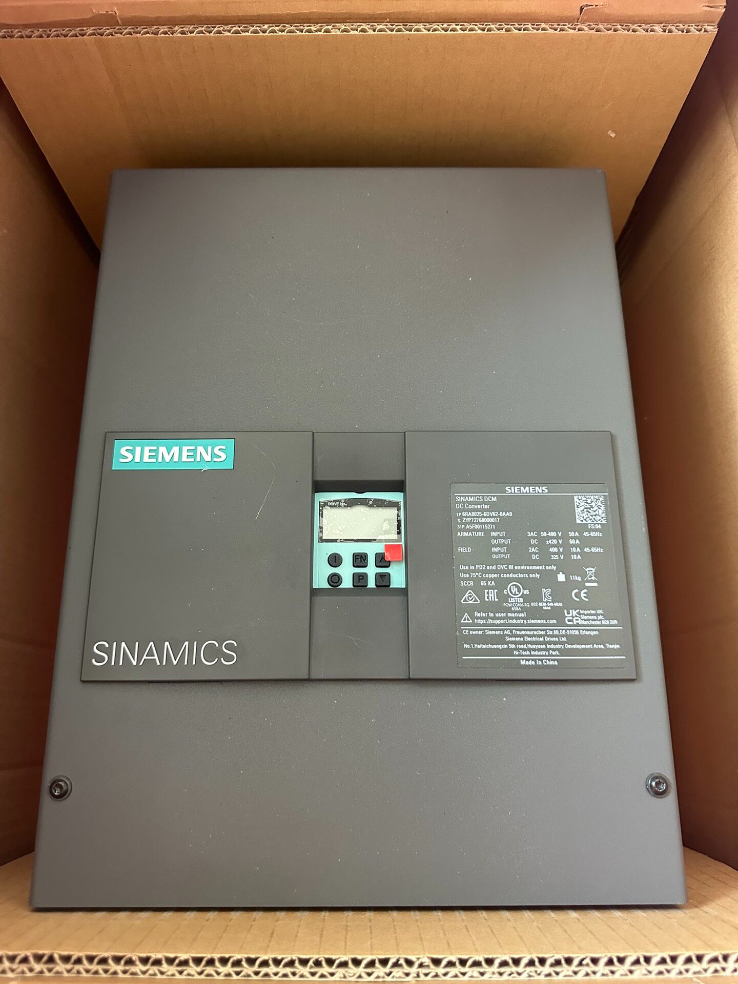 Siemens 6RA8025-6DV62-0AA0 SINAMICS DCM Преобразователь постоянного тока