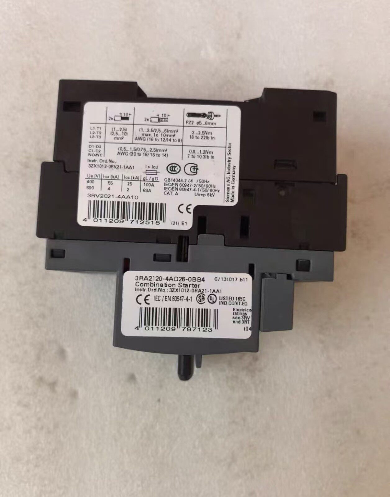 Siemens 3RV2011-1CA10 3RV2 Автомат защиты двигателя 3