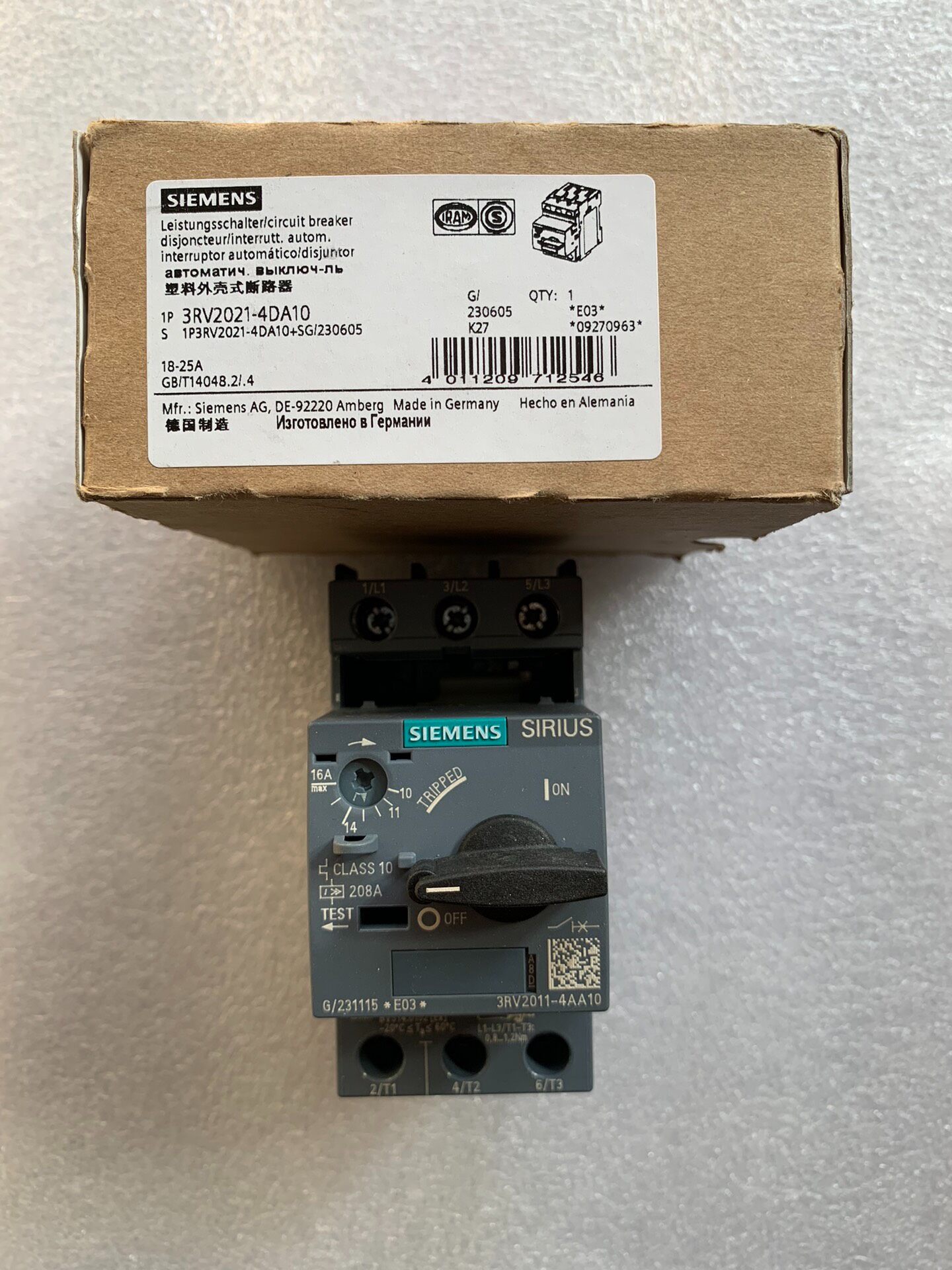 Siemens 3RV2011-4AA10 3RV2 Автомат защиты двигателя