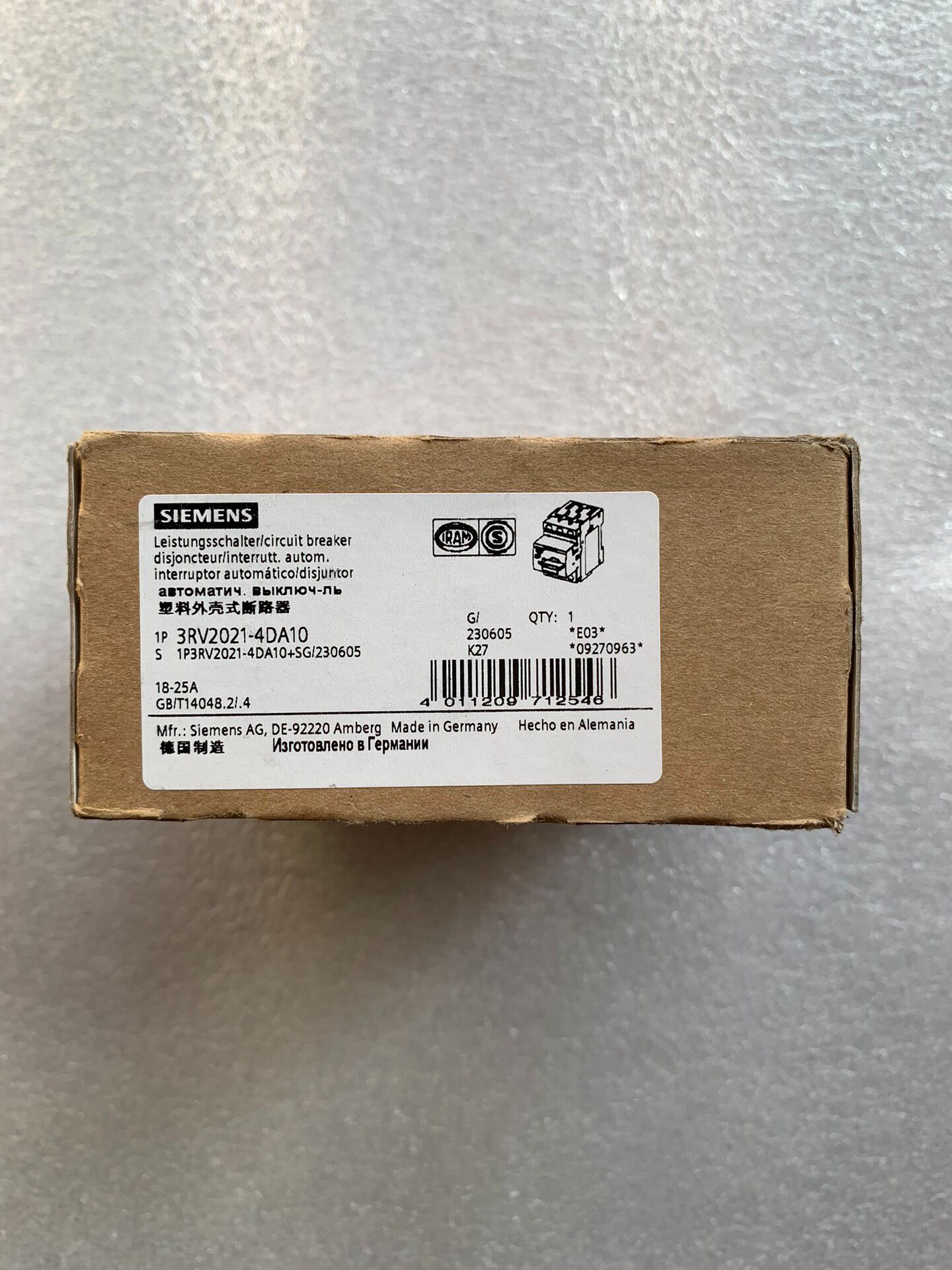 Siemens 3RV2011-4AA10 3RV2 Автомат защиты двигателя 4