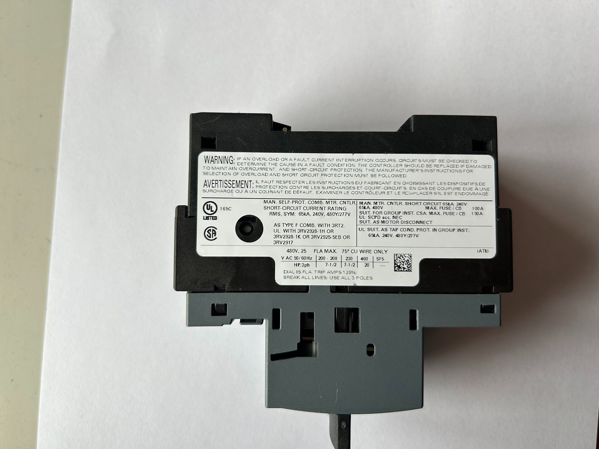 Siemens 3RV2021-4DA10 3RV2 Автомат защиты двигателя 2
