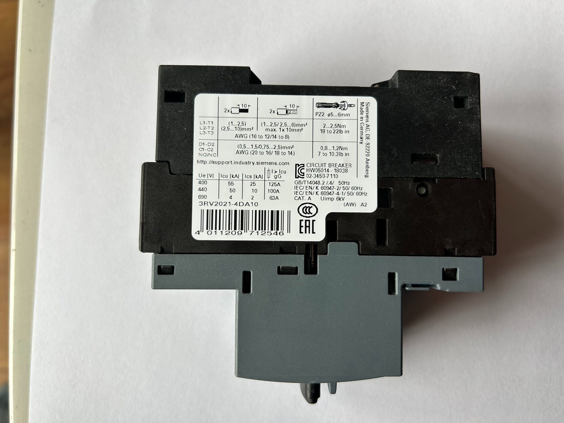 Siemens 3RV2021-4DA10 3RV2 Автомат защиты двигателя 3