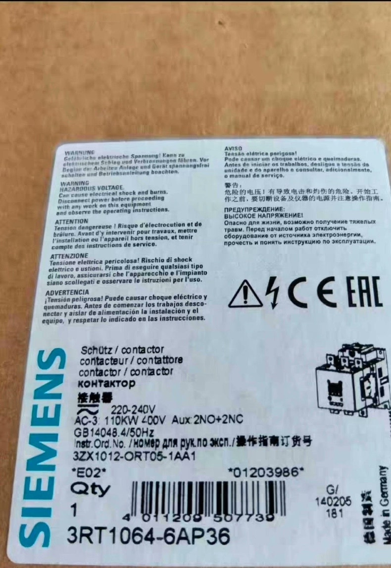 Siemens 3RT1064-6AP36 3RT1064 Контактор