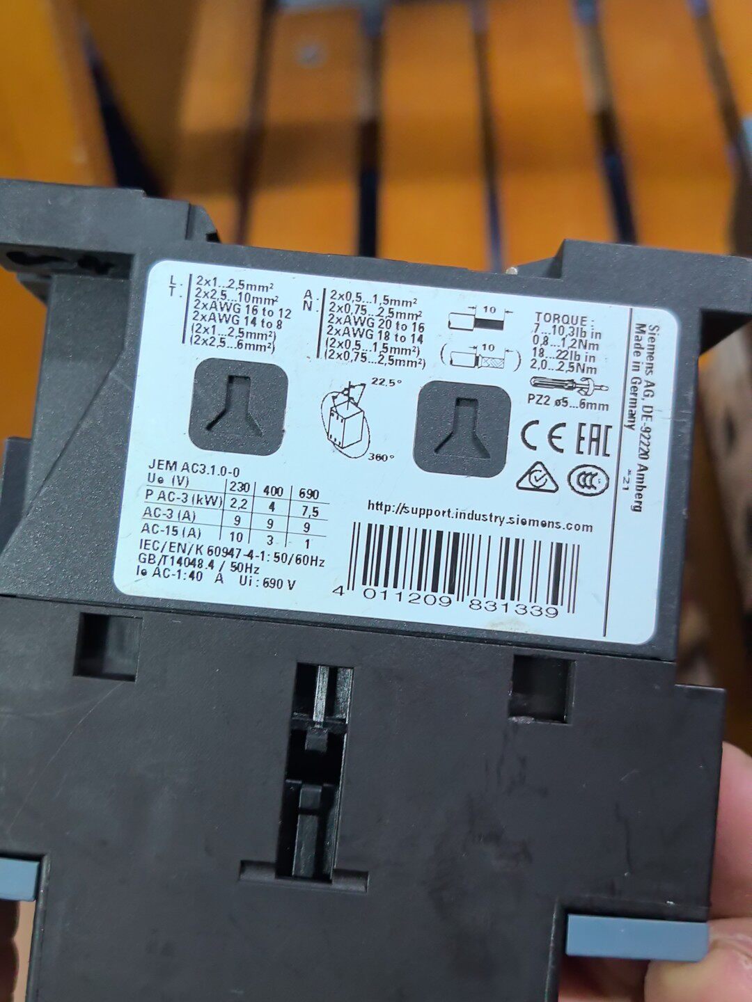 Siemens 3RT2023-1AL20 3RT2023 Контактор 5