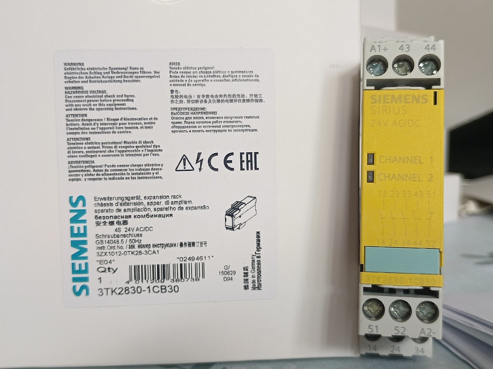 Siemens 3TK2830-1CB30 3TK28 Реле безопасности