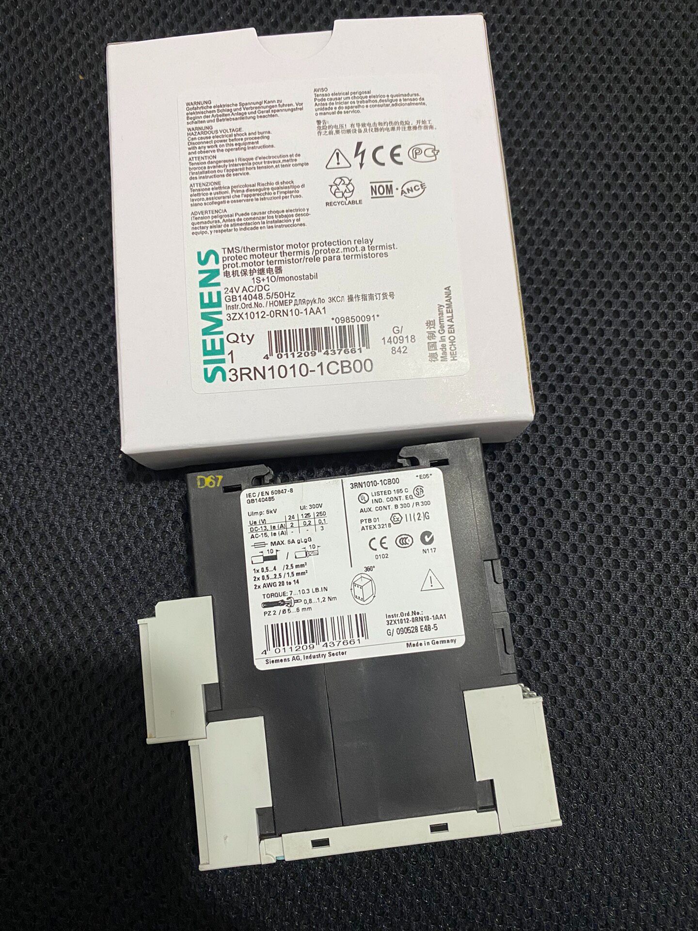 Siemens 3RN1010-1CB00 3RN Термисторное реле защиты