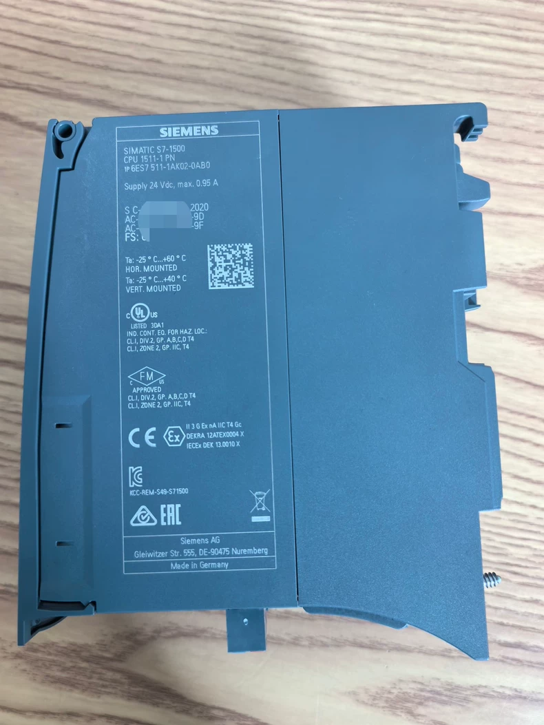 Siemens 6ES7511-1AK02-0AB0 CPU 1511-1 PN SIMATIC S7-1500 Центральный процессор