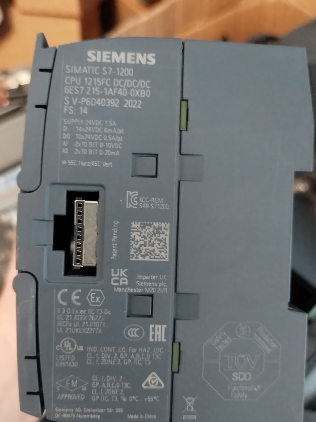 Siemens 6ES7215-1AF40-0XB0 CPU 1215 FC