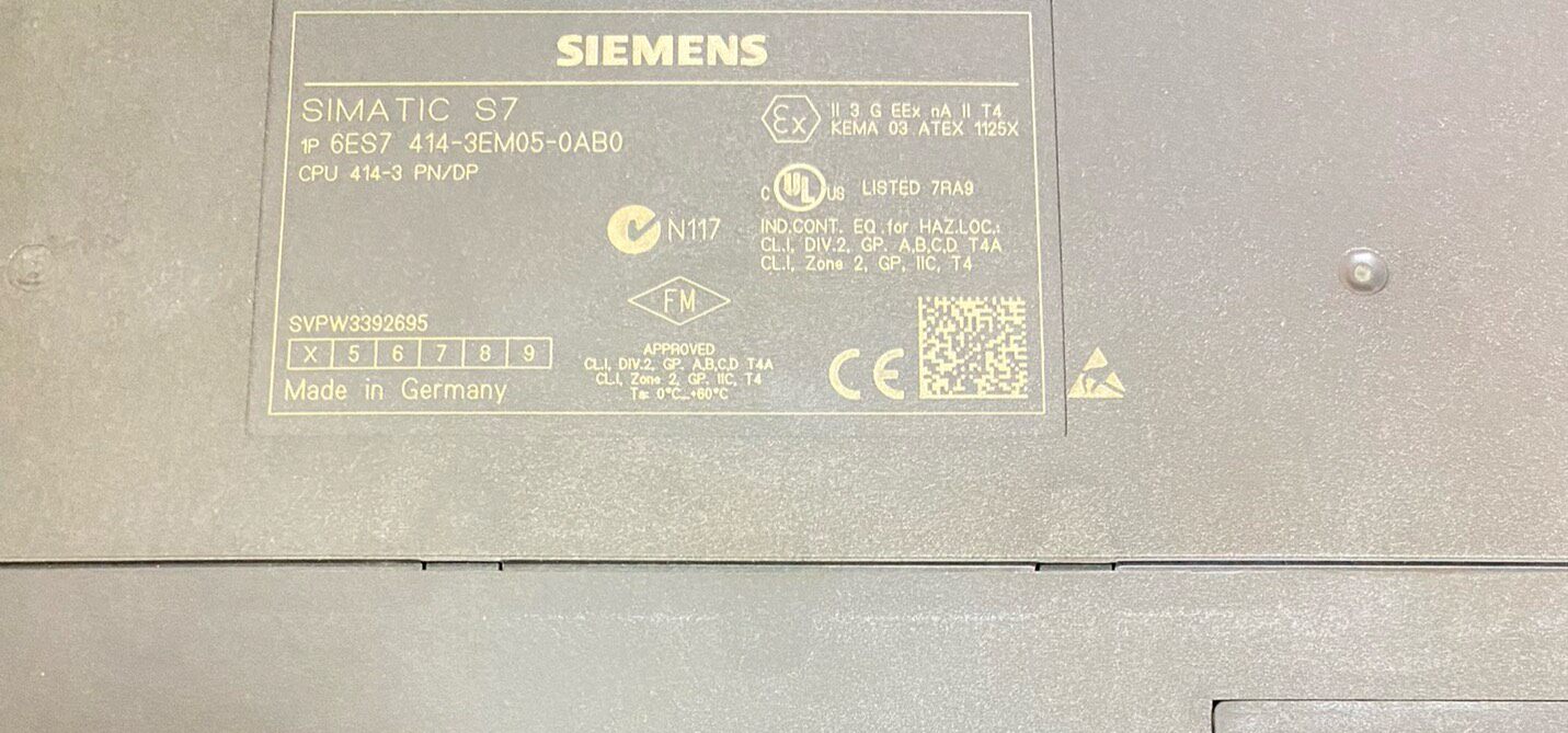 Siemens 6ES7414-3EM05-0AB0 CPU 414-3 2