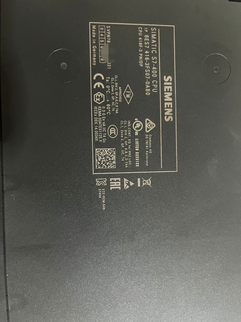 Siemens 6ES7416-3FS07-0AB0 CPU 416F
