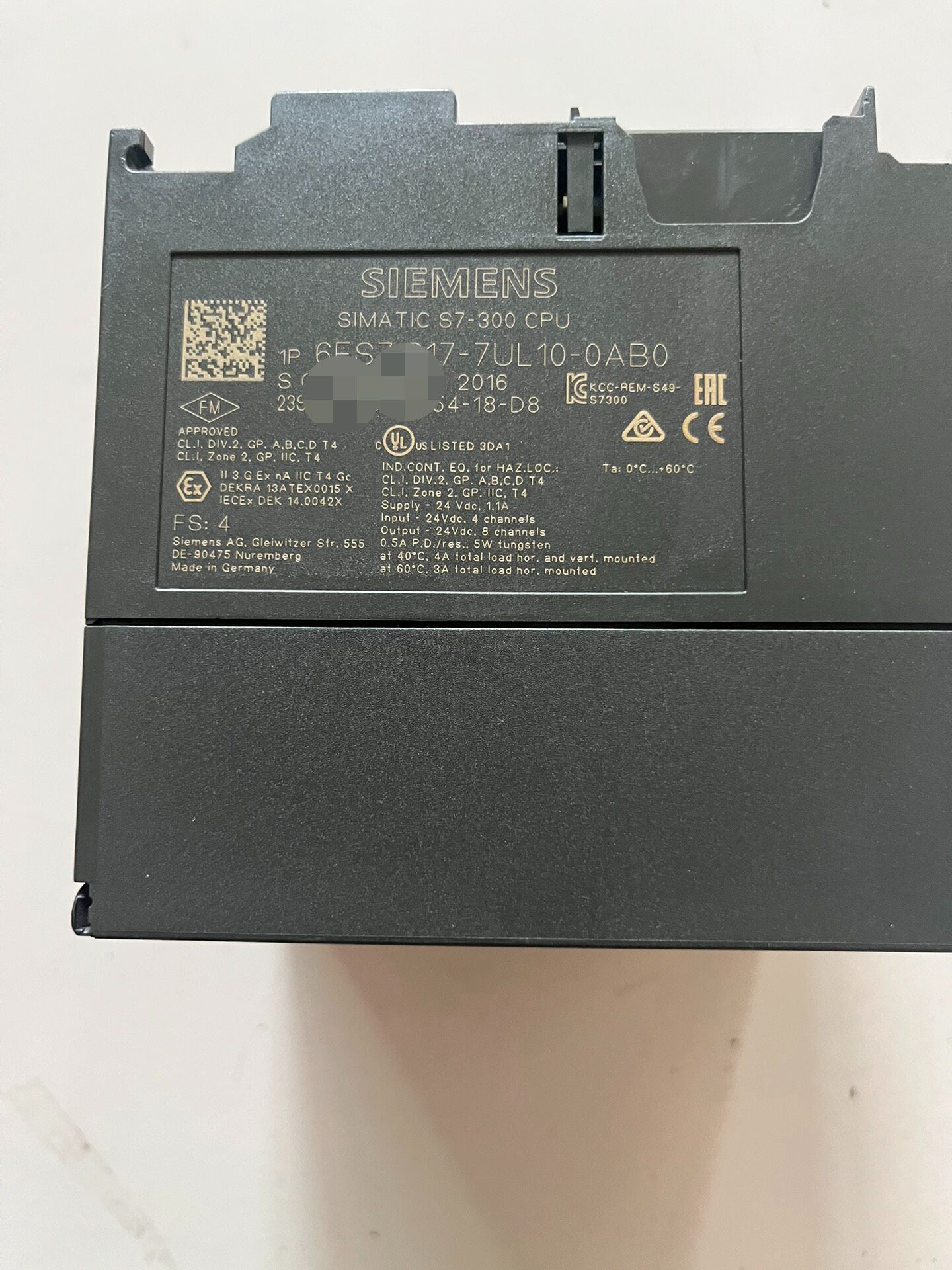 Siemens 6ES7317-7UL10-0AB0 CPU 317