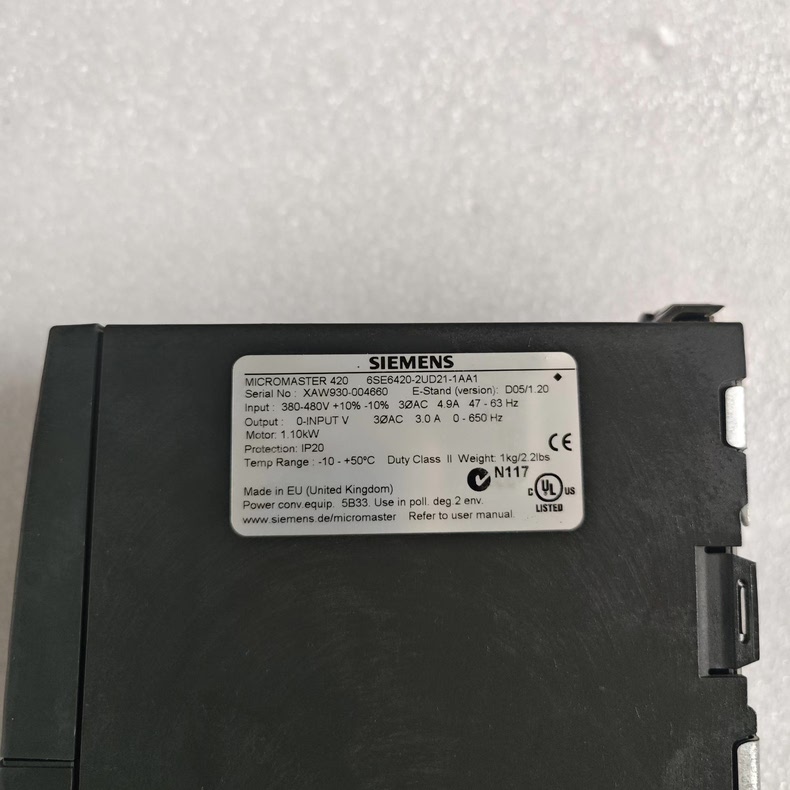 Siemens 6SE6420-2UD21-1AA1 MICROMASTER 420 5