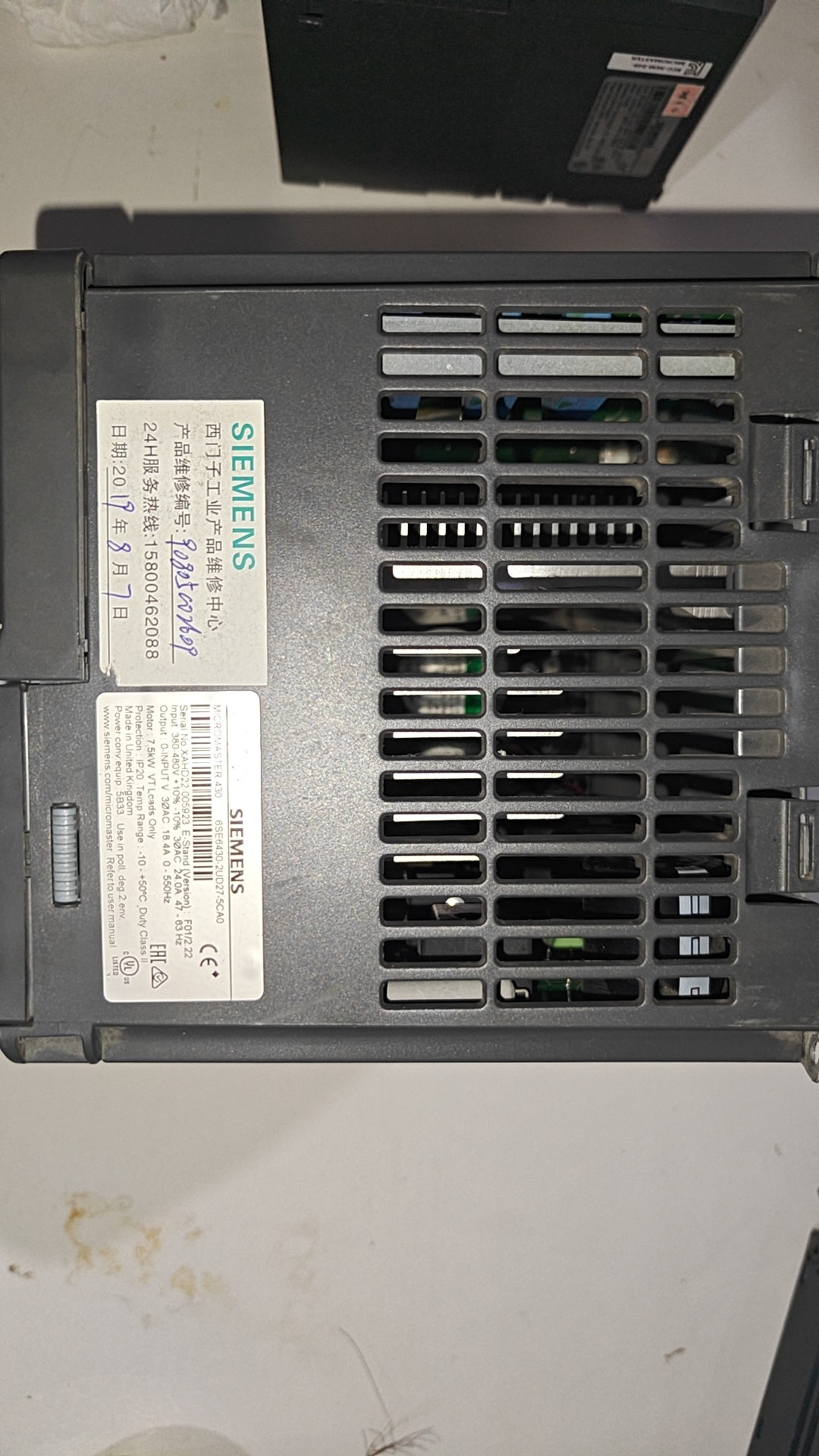 Siemens 6SE6430-2AD31-8DA0 MICROMASTER 430 2