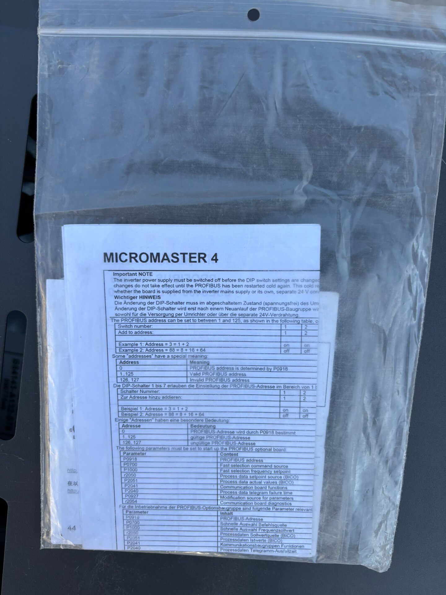 Siemens 6SE6440-2AD34-5FA1 MICROMASTER 440 2