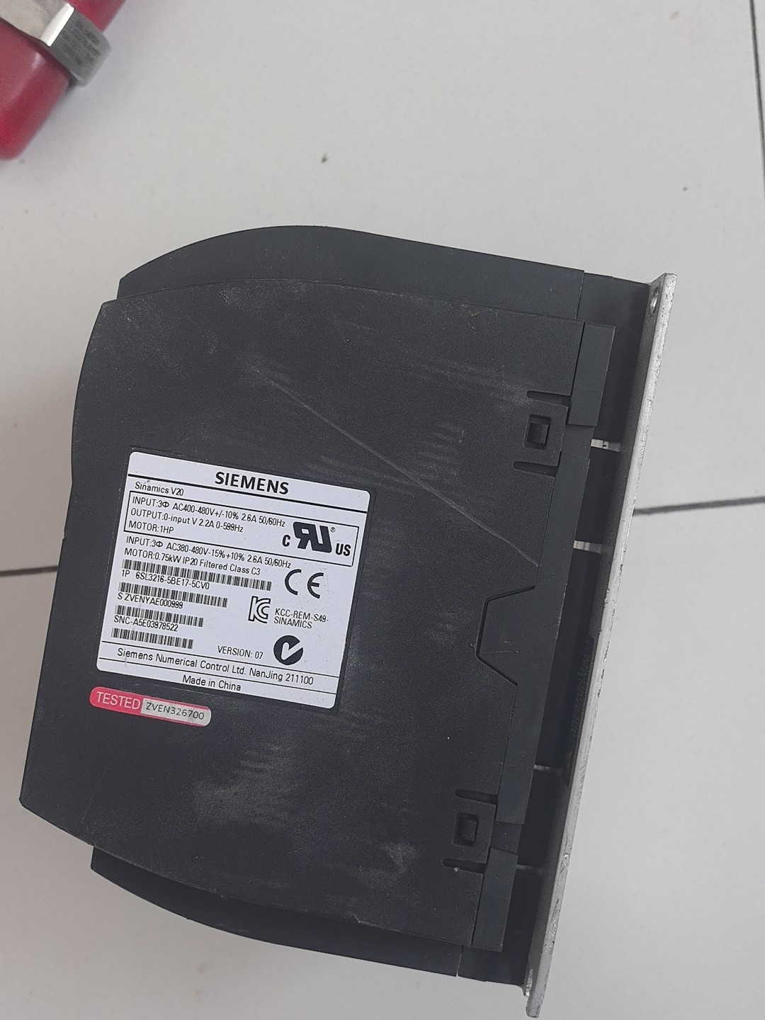 Siemens 6SL3216-5BE17-5CV0 SINAMICS V20 4