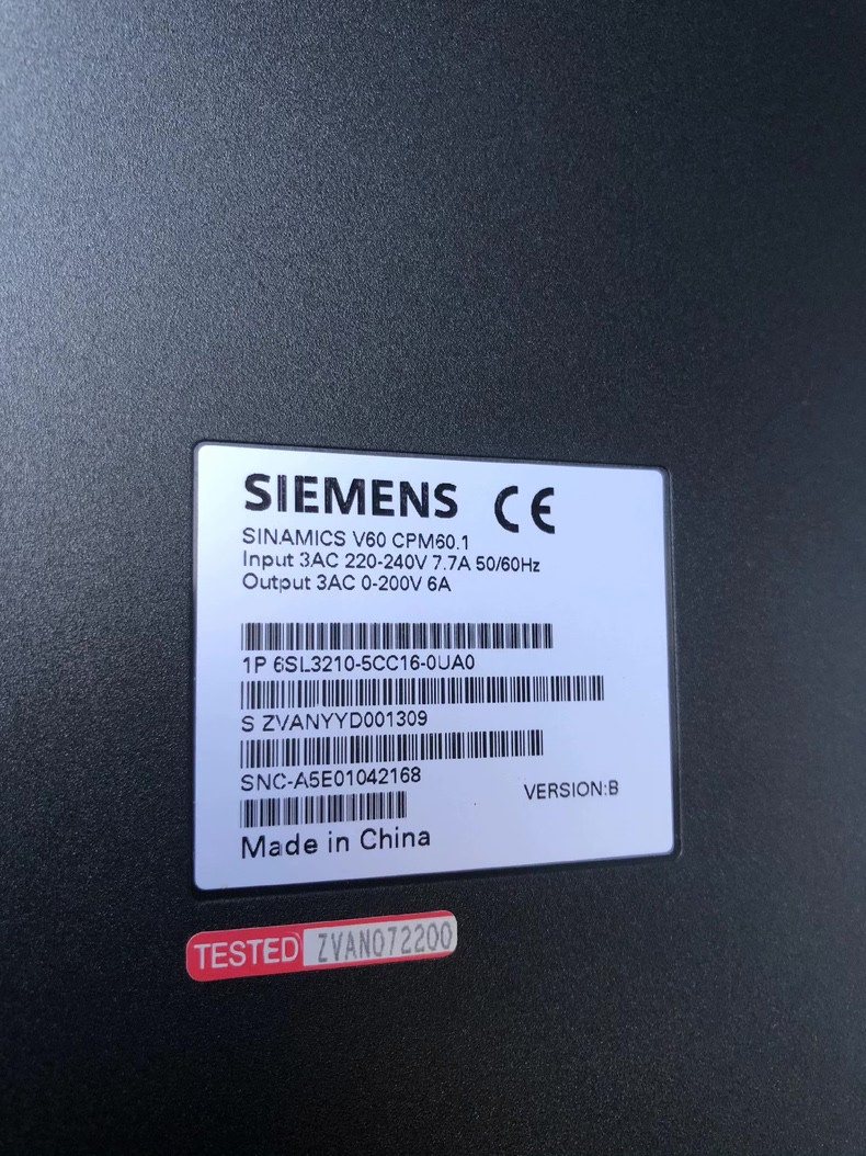 Siemens 6SL3210-5CC16-0UA0 SINAMICS V60 2