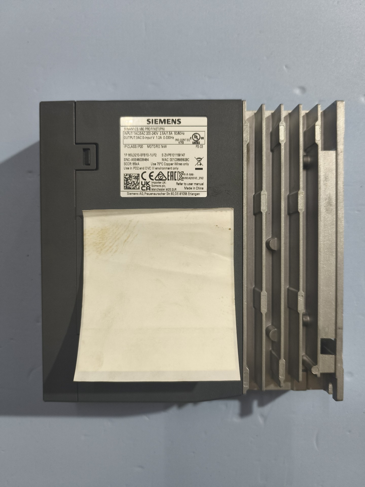 Siemens 6SL3210-5FB10-1UF2 SINAMICS V90 2