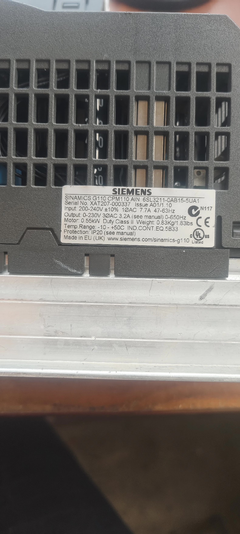 Siemens 6SL3211-0AB15-5UA1 SINAMICS G110 5