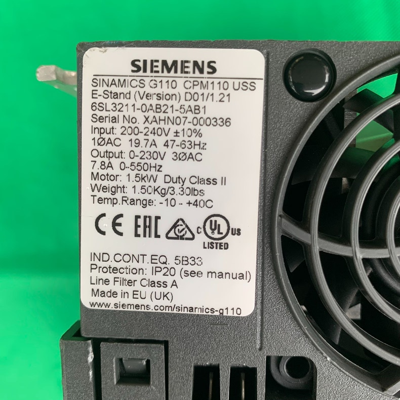 Siemens 6SL3211-0AB21-5AB1 SINAMICS G110 4